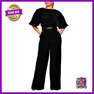 Plus Size Wide Leg Jumpsuit Sexy Party Outfit Formal Evening Wear